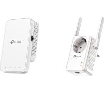 TP-Link RE330 WLAN pastiprinātājs-pastiprinātājs AC1200 (867 MBit/s 5 GHz + 300 MBit/s 2,4 GHz, WLAN pastiprinātājs, lietotņu vadība, signāla stipruma displejs), balts & TL-WA860RE WLAN pastiprinātājs ar ligzdu, balts