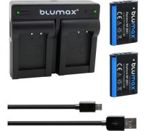 2 x Blumax akumulators, kas saderīgs ar Sony NP-BX1 [1100 mAh] + duālais lādētājs Sony ZV-1 II ZV-1 / Cyber-Shot DSC RX100 II III IV IV V VI VII - CX647 - WX500