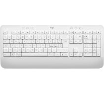 Logitech Signature K650 Comfort bezvadu tastatūra ar plaukstas balstu, BLE Bluetooth/Logi Bolt USB uztvērējs, Soft Touch tastatūra, Numpad, PC/Windows/Mac, itāļu QWERTY - balta