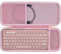 Lebakort cietais ceļojuma aizsargvāciņš Logitech Pebble 2 Combo K380s K380 bezvadu tastatūrai un pelei M350 Pebble (rozā krāsā)