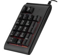 VBESTLIFE USB ciparu tastatūra, pārnēsājama 19 taustiņu 3 krāsu tastatūra, vadu ciparu lauks, mehāniskā spēļu tastatūra klēpjdatoram, portatīvajam galddatoram PC