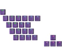Ranga gumijas taustiņu vāciņu komplekts | Double Shot Translucent | OEM profils mehāniskām spēļu klaviatūrām (tumši violets, 23 taustiņi)