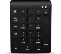 Lazmin112 Bezvadu ciparu bloki, 27 taustiņu Bluetooth ciparu tastatūra, ātra datu pārraide, automātiskā miega režīma spēļu klaviatūra, atbalsta tastatūras īsceļu taustiņus klēpjdatoram un planšetdatoram
