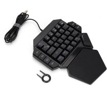 K50 RGB RGB vadu spēļu tastatūra Vienu roku USB spēļu tastatūra Vadu 35 taustiņi Vienu roku zilais slēdzis ar LED apgaismojumu Mehāniskā tastatūra Makro definīcija Win 2000/Win XP/Win ME/Vis