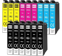 Yowell 15 x 603XL multipakete, kas saderīga ar Epson 603 603XL printeru kasetnēm Expression Home XP-3105 XP-2100 XP-2105 XP-4100 XP-4105 Workforce WF-2830 WF-2810 WF-2835 WF-2835 WF-2850