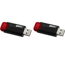 Emtec USB 3.0 (3.2) Click Easy B110 256GB zibatmiņas ārējā atmiņa 20MB/s ierakstīšana 10MB/s Click Easy - 21 x 57 x 12mm sarkans ECM. MD256GB. 113 (2 gab. iepakojumā)