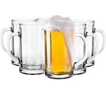 Glasmark Krosno alus glāžu komplekts 0,3 litru alus glāzes Alus krūzes glāzes amatnieku alus glāzes Dzeramā stikla trauki Trauku mazgājamā mašīnā mazgājami 6 x 300 ml