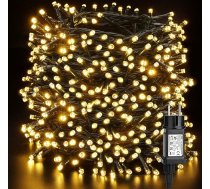 Ziemassvētku pasaku gaismas āra apgaismojums, 100 m 1000 LED Ziemassvētku dekoratīvais apgaismojums iekštelpām 8 režīmi Ar barošanu Darbojas ar barošanu Ūdensizturīgas dekoratīvās gaismas āra dārzam, balkonam, telpai, kāzu ballītei Silt