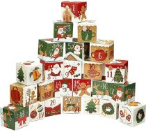 LEMESO Adventes kalendārs kastīšu pildīšanai 24 Adventes kalendāra kastītes Ziemassvētku kalendārs ar 24 numuru uzlīmēm rokdarbu dāvanu kastītēm Kartons (6 x 6 cm)