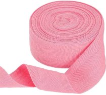 sourcing map Kokvilnas twill lente, 4,8 cm, 9,1 m, zigzaga lenta, ruļļi, slīpā lente rokdarbiem, šūšanai, dāvanu iesaiņošanai, rozā