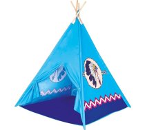 Bino TeePee rotaļu telts, bērnistabas aksesuāri, bērnu rotaļlieta (bērnu telts, rotaļu māja bērniem no 3 gadu vecuma, piemērota lietošanai telpās un ārpus telpām, ar indiāņu motīviem, izmērs 120 x 120 cm)