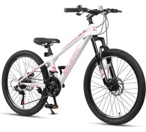 Glerc Skyline bērnu kalnu velosipēds zēniem un meitenēm, 20–24 collu bērnu velosipēds 6–18 gadus veciem pusaudžiem, 21 ātrumu velosipēds ar priekšējo piekari, dažādas krāsas