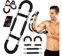 Mr Sculpt Gorilla Bar, Arm Trainer Pro, 40-100 lb regulējams Twister Arm Trainer, Gorilla Bar krūšu vingrinājumi, Twister Arm Exerciser, krūšu un roku vingrinājumu aprīkojums, noņemams dizains