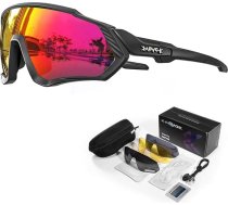KAPVOE polarizētas velosipēda brilles, 5 maināmas lēcas, universālas sporta saulesbrilles vīriešiem un sievietēm