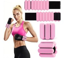 2 x 1 lb regulējama svara lenta aproce fitnesa aproce pastaigām, jogai, dejām, barres, sporta zālei, treniņiem, pilates, pastaigām, skriešanai, rozā krāsā
