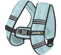 APEXUP - Svērta veste vīriešiem 6 mārciņas ar atstarojošām strīpām, svērta veste sievietēm, treniņu aprīkojums spēka treniņiem, skriešanai (pastelzils)