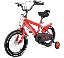 Bērnu velosipēds 14 collu bērnu velosipēds no 3 gadu vecuma ar stabilizatoriem, augstuma regulējams velosipēds zēniem un meitenēm braukšanai ārā