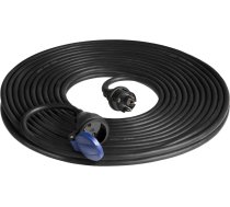 Pagarinātājs IP44, 1x2P+Z 20m, eļļas izturīgs gumijas kabelis H07RN-F 3x1,5mm, 230VAC/16A