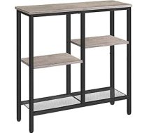 HOOBRO Šaurs konsoles galds, 75 cm sānu galds, priekšnama galds, neliels izstāžu galds, dīvāns, mazai telpai, priekšnamam, gaitenim, zaļgani melns EBG79XG01