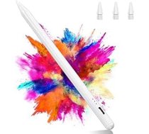 Pildspalva iPad 2018-2025 - 2X ātrā uzlāde, slīpuma jutība, plaukstas noteikšana - Skārienjūtīga pildspalva Apple Pencil ar iPad 11/10/9/8/7/6/A16, Pro M5/M4/6/5/5/4/3, Air 3/4/5/M2/M3, Mini 5/6/7