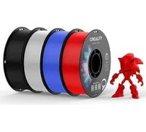 Creality PETG filaments 1.75, 3D printera filaments: Izcila izturība, augsta precizitāte, izmēru precizitāte +/- 0,02 mm, 4 kg, piemērots vairumam FDM 3D printeru PETG melns, balts, sarkans un zils.