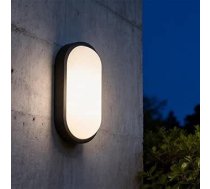 LED iekštelpu sienas gaisma, 12 W, 800 lm, pagraba gaisma, mitro telpu gaisma, IP44 ūdensnecaurlaidīga āra lampa, 4000 K neto balta, ovāla priekšnamam, virtuvei, griestiem, sienai, balkonam, vannas istabai