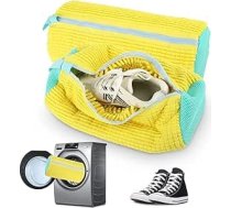Apavu mazgāšanas maisiņš Trainers - atkārtoti lietojams mazgāšanas maisiņš - apavi veļas mašīnai - piemērots sporta apaviem un mācību apaviem, ar rāvējslēdzēju un 360° tīrīšanas flīsa apavu mazgāšanas maisiņš, d'Alene to