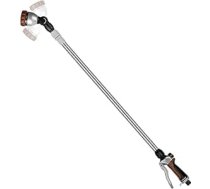 Restmo garā teleskopiskā laistīšanas nūja 92-152 cm, garā metāla dārza duša ar 180° pagriežamu galviņu, 7 smidzināšanas veidiem, plūsmas regulēšana, laistīšanas stienis piekarināmiem groziņiem un krūmiem, brūna krāsā