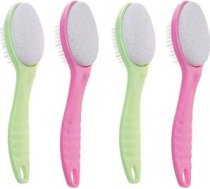 FOMIYES Pack of 4 Foot Remover, atmirušās ādas noņemšanas birste, pēdu slīpēšanas birste, pemzas birste, birste atmirušai ādai, pēdu birste, pēdu pīlinga birste, skruberis, cietās ādas pilis, pēdas, pedikīrs, tīrīšanas birste