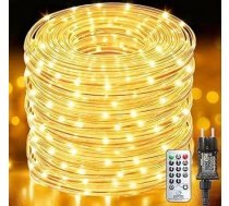 20 m 400 LED virves gaisma ārā ar tālvadības pults spraudni, pasaku gaisma ārā 8 režīmi Dimmable IP44 ūdensizturīgs, gaismas caurule iekštelpu ārā Ziemassvētku dārza dārza terases žoga pagalma apdare
