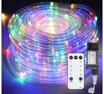 LED gaismas caurule ārā, 20 m gaismas caurule ārā, IP44 ūdensnecaurlaidīga LED gaismas caurule pasaku gaismai, ar taimeri un 8 gaismas cauruli, paredzēta āra iekštelpu iekštelpām, kāzu svinībām, Ziemassvētku dekorēšanas gaismai,