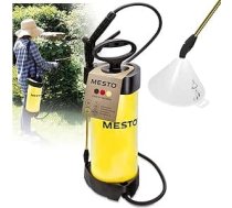 Mesto Flori M 5L spiediena smidzinātāja komplekts, ieskaitot apaļu smidzināšanas sietu | 3 bāru spiediena smidzinātājs | Smidzināšanas pudele mājai un dārzam | Sūkņu smidzināšanas pudele augiem | Nezāļu iznīcinātājs un augu aizsardzī