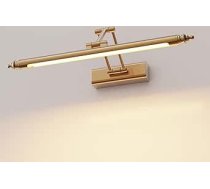 Vannas istabas spoguļlampa, Vintage, LED spoguļlampa, vannas istabas retro, 60 cm, 12 W, attēla gaisma, sienas gaisma, vannas istabas lampa, nerūsējošais tērauds, silti balta 3000 K, IP44, 270° rotācija Vannas istabai
