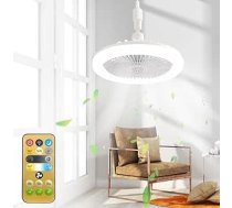 Griestu ventilators ar apgaismojumu, Ventilatora lampa E27, Griestu ventilatori ar gaismu, Griestu lampa Ventilators LED, Ventilators ar lampas turētāju, Lampa ar klusu ventilatoru guļamistabai