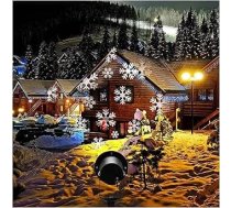 āra Ziemassvētku Owflake vailampas LED skatuves gaismas Halloween dārza zāliena ainava Owfall Owflake Lights (balta sniega pārsla)