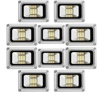 DC 12V - 24V 10W LED prožektors 1000 lūmenu vēsā baltā darba gaisma, piemērots pagalmiem, šķūņiem, garāžām un pagalmiem