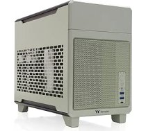 Thermaltake TR100 Matcha Green Mini-ITX SFF korpuss 18,4 L divu kameru dizains PCIe 4.0 Riser 280 mm AIO atbalsts Klusa gaisa plūsmas konstrukcija