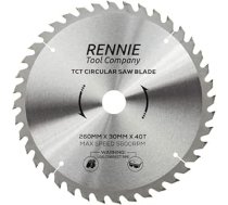 Rennie Tools TCT ripzāģa asmens 260mm x 30mm x 40T Komplektā ietilpst samazinājuma gredzeni ar 25mm, 20mm un 16mm caurumu Savietojams ar Festool, Bosch, Makita, Dewalt ripzāģiem u.c.