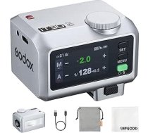 Godox IT30PROC iT30Pro C TTL zibspuldze un zibspuldzes trigeris Canon, iT30Pro-C 2.4G mini kameras zibspuldze HSS 7.4V/900mAh ar skārienjūtīgo ekrānu priekš Canon 80D 70D 750D EOS 1DX 6DMarkll 77D M5 M3 M50 R7 R50 (sudraba)