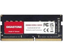 【DDR4 RAM tikai klēpjdatoriem】GIGASTONE 32GB DDR4 3200MHz (2933MHz vai 2666MHz) PC4-25600 (PC4-23400, 21300) CL22 1.2V SODIMM 260Pin Non-ECC Unbuffered Notebook portatīvo datoru atmiņas atjaunināšana