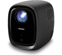 Philips, Neopix 130 mājas kinozāles projektors, uzlabota attēla korekcija, Full HD 720p, uzlabots LED gaismas avots, Wi-Fi spoguļrežīms, stereo skaņa, savienotā operētājsistēma, melns
