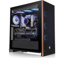 Thermaltake S370 WS melns ATX Midi Tower sieta priekšpuse ar koka akcentu 4 x PWM ventilatori Radiators līdz 360 mm klusa gaisa plūsma