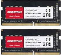 【DDR4 RAM tikai klēpjdatoriem】GIGASTONE 16GB komplekts (2x8GB) DDR4 3200MHz (2933MHz vai 2666MHz) PC4-25600(PC4-23400/21300) CL22 1.2V SODIMM 260Pin Non-ECC Unbuffered Notebook klēpjdatoru atmiņas atjaunināšana