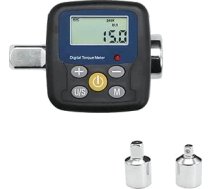 Digitālais griezes momenta atslēgas adapteris Elektroniskais griezes momenta instruments Ietver 1/2", 1/4 un 3/8 adapteri Digitālais displejs