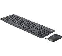 Logitech MK295 bezvadu tastatūras peles komplekts ar Silent Touch tehnoloģiju, īsceļu pogām, optisko izsekošanu, nano USB uztvērēju, bezvadu savienojumu bez kavēšanās, ESP QWERTY izkārtojumu - melns