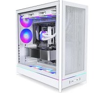 MONTECH HS01 PRO, ATX Mid-Tower PC korpuss, spēļu datoriem, augsta gaisa plūsma, divpusējs izkārtojums, sieta priekšējā plāksne, 5X ARGB PWM ventilatori, iebūvēti, iebūvēts dizains, paneļi bez instrumentu izmantošanas, balts
