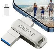 USB zibatmiņas karte 128GB 3 in 1 USB zibatmiņas karte iPhone Atmiņas karte, lai saglabātu vairāk dažādu ierīču fotoattēlu un video Atmiņas karte mobilajam tālrunim i0S/pad/PC