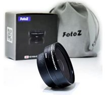 FotoZ 40,5 mm 0,75x mini platleņķa konversijas objektīvs (ar makro) priekš Sony ZV-1F ZV-E10, ZV-E10 MarkII A6400 A6700 A6700 Aksesuāri Savietojams ar komplekta objektīvu 16-50mm, PZ 16-50mm OSS II (melns)