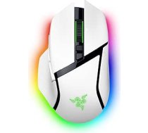 Razer Basilisk V3 Pro - pielāgojama bezvadu spēļu pele HyperScroll Tilt Wheel - Focus Pro 30K optiskais sensors - 13 zonu hroma apgaismojums - 10+1 programmējamas pogas - PC/Mac | Balta