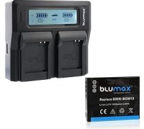 Blumax akumulators Panasonic DMW-BCM13 / DMW-BCM13E 1050mAh + duālais lādētājs DMW-BCM13 / DMW-BCM13E Dual Charger Saderīgs ar Lumix DMC TZ40 TZ41 TZ55 TZ56 TZ58 TZ60 TZ61 TZ70 TZ71 || ZS30 ZSS